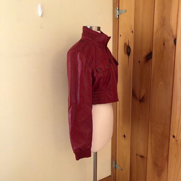 Neu Look Red Faux Leather Moto Jacket - Picture 6 of 12